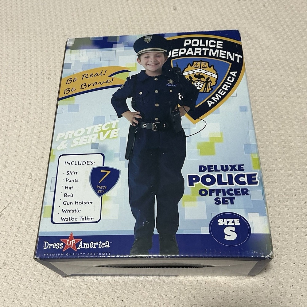 Dress up America Police Officer Set Costume, Size small, kids/ toddler size